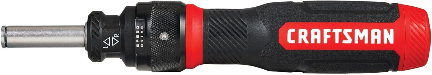 CRAFTSMAN_Ratcheting_Screwdriver,_SpeedDrive,_2”_Double_Ended_Bits_Included,_Handle_Holds_Up_To_6_Bits_(CMHT68129)