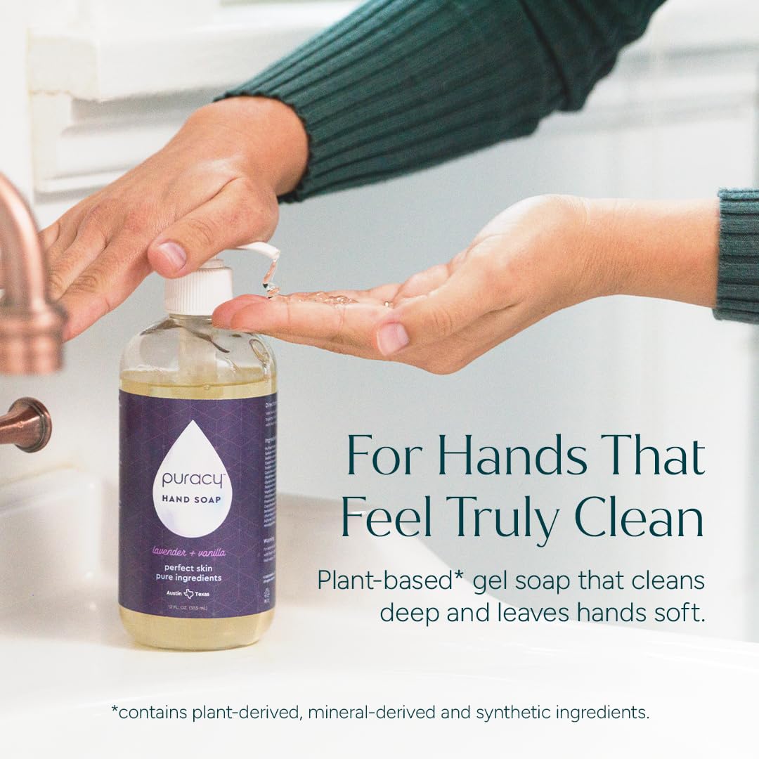 Puracy_Organic_Hand_Soap,_Professional_Hand_Washers_We've_All_Become,_Moisturizing_Natural_Gel_Hand_Wash_Soap,_Liquid_Hand_Soap_Refills_for_Soft_Skin_(Refill_Lavender_&_Vanilla,_48_Ounce)