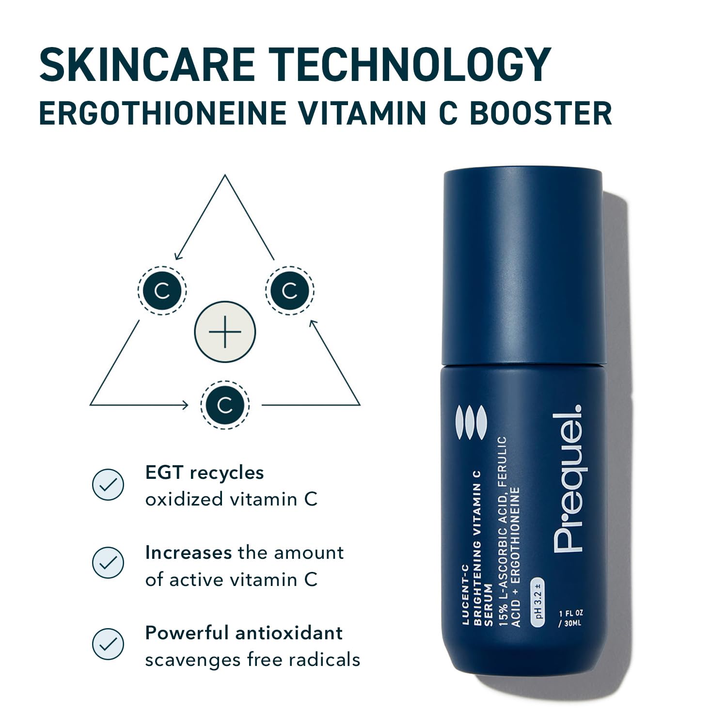 Prequel_Skin_Lucent-C,_Vitamin_C_Serum_for_Face._Professional_Facial_L-Ascorbic_Acid,_Ferulic_Acid_Formula_with_Niacinamide._Clinical_Skincare_for_Luminous_Firm_Skin._1oz_Pump