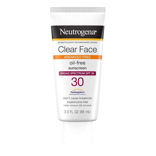 Neutrogena_Clear_Face_Sunscreen_for_Acne-Prone_Skin_SPF_30,_Broad_Spectrum_Facial_Sunscreen_Lotion,_Lightweight,_Non_Comedogenic,_Oil-,_Fragrance-_&_Oxybenzone-Free_Water_Resistant_(80_min),_3_fl._oz