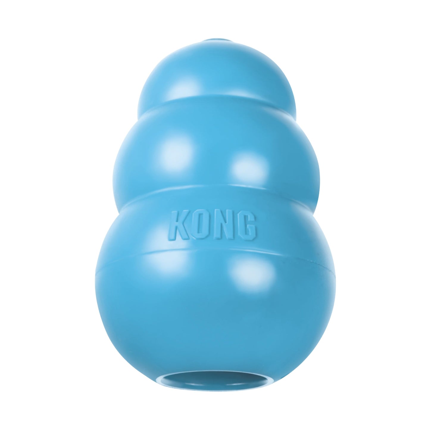 KONG Puppy - Natural Teething Rubber Chew Toy for Dogs - Stuffable Dog Toy for Extended Playtime - Chew &amp;amp; Fetch Toy for Puppies - for Medium Puppies - Blue
