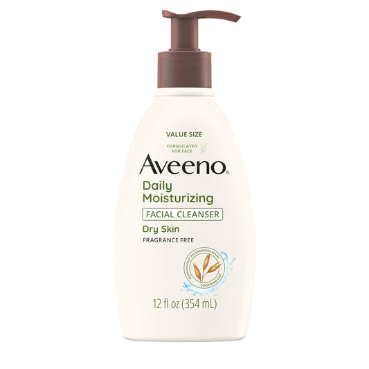 Aveeno_Daily_Moisturizing_Facial_Cleanser_for_Dry_Skin,_Gentle_Face_Cleanser_with_Soothing_Oat_for_Skin_that_Feels_Soft_&_Supple,_Removes_Dirt,_Oil_and_Impurities,_Fragrance_Free,_12_FL_OZ