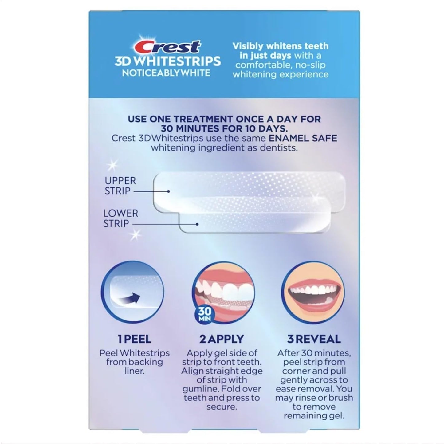 Crest_3D_Whitestrips,_Noticeably_White,_Teeth_Whitening_Strip_Kit,_20_Strips_(10_Count_Pack)