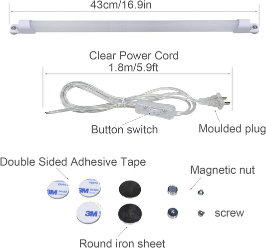 110V_LED_Under_Cabinet_Lighting,17inch_LED_Strip_Light_Bar_with_6ft_Power_Cord,Magnetic_Installation,Super_Slim_Counter_Light,Reading_Desk_Lamp_for_Kitchen/Work_Table._(White/Natural_White)