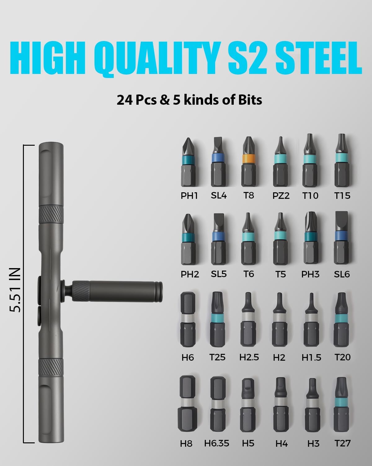 VMAN_Ratchet_Screwdriver_Set,_24_in_1_magnetic_Screwdriver_sets,_S2_Steel_Bits,_DIY_Combination_Flexible_Shaft,_Suitable_for_Furniture_Assembly,_Precision_Electrical_Appliance_Repair,_Bicycle_Tools