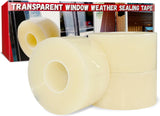 Birllaid Transparent Window Weather Sealing Tape, 3 Inch x 55 Yards (165 FT), Window AC Insulation Air Conditioner Sealing Tape, No Residue, Clear