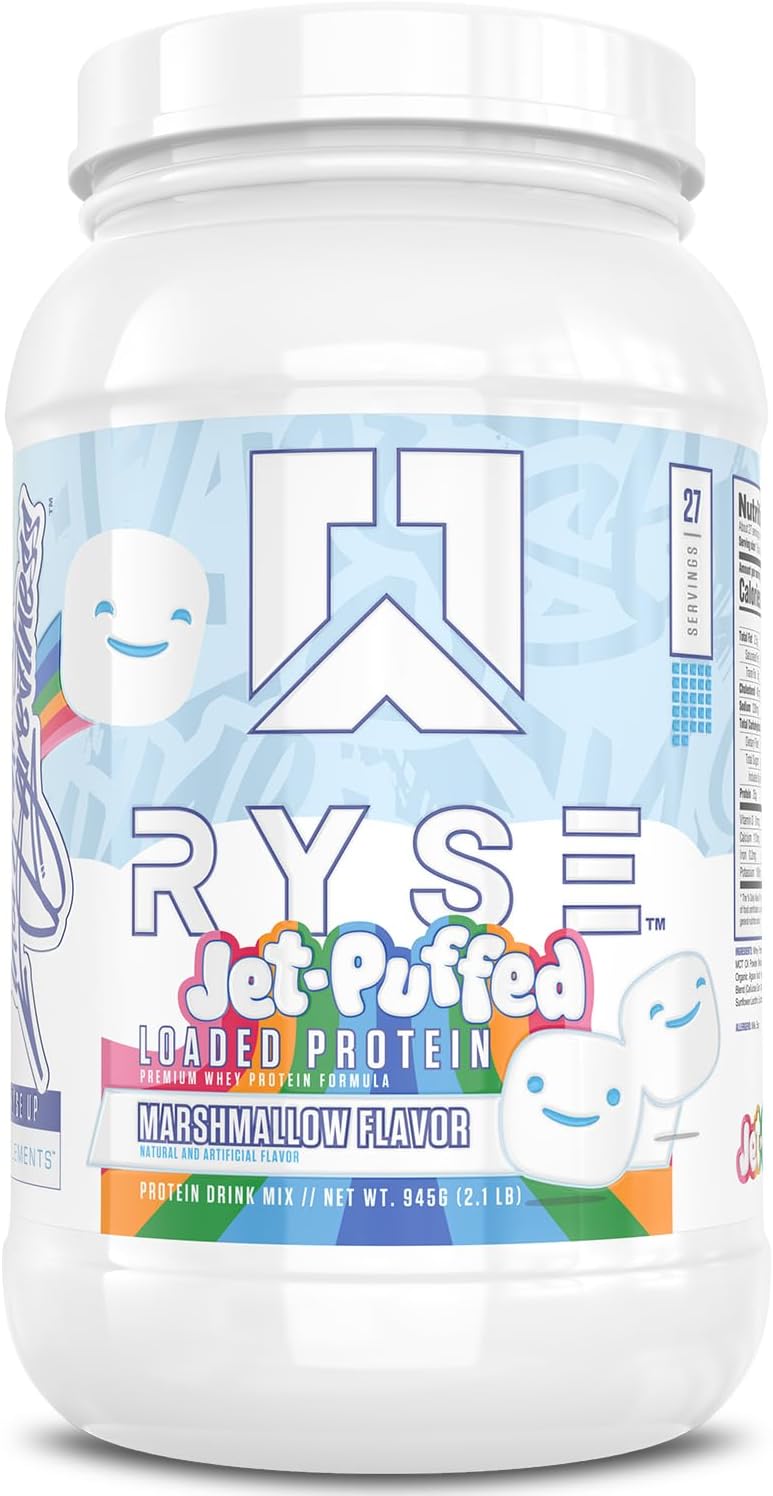 RYSE_Loaded_Protein_Powder_-_Jet-Puffed_Marshmallow_-_25g_Whey_Protein_Isolate_&_Concentrate_with_Prebiotic_Fiber_&_MCTs_-_Low_Carb,_Low_Sugar,_Digestive-Friendly_-_27_Servings_/_2_lb_Tub