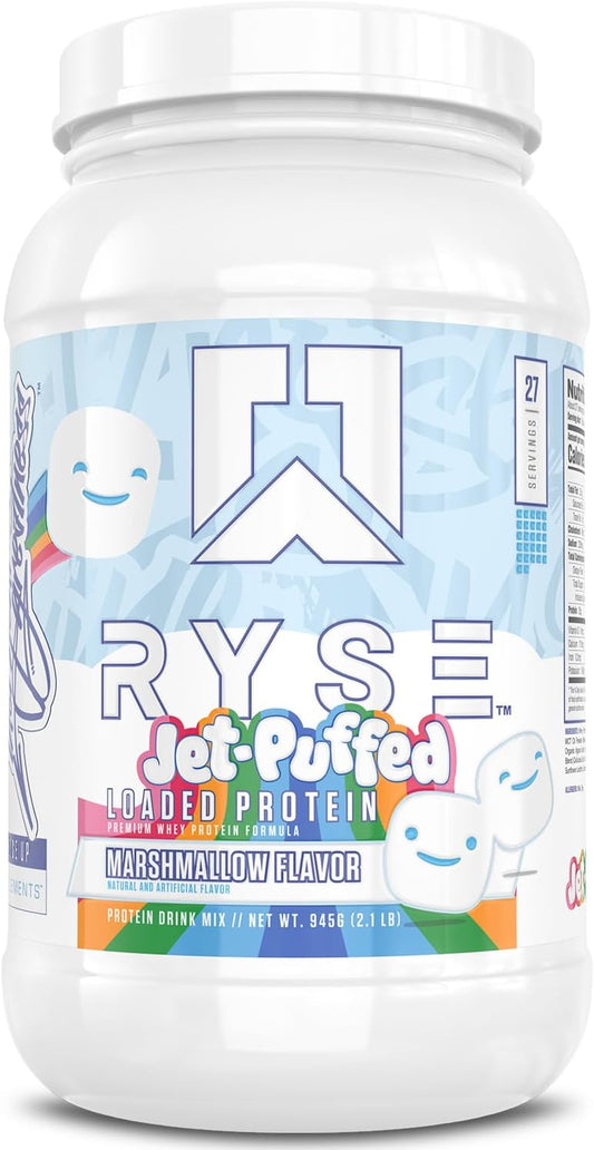 RYSE_Loaded_Protein_Powder_-_Jet-Puffed_Marshmallow_-_25g_Whey_Protein_Isolate_&_Concentrate_with_Prebiotic_Fiber_&_MCTs_-_Low_Carb,_Low_Sugar,_Digestive-Friendly_-_27_Servings_/_2_lb_Tub