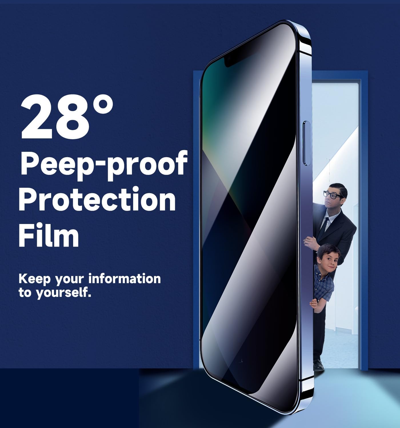 MAGIC_JOHN_2_Pack_for_iPhone_13/13Pro/14/16e_6.1_inch_Privacy_Glass_Screen_Protector,_Auto_Dust-Elimination,_Bubble_Free,_Easy_Installation