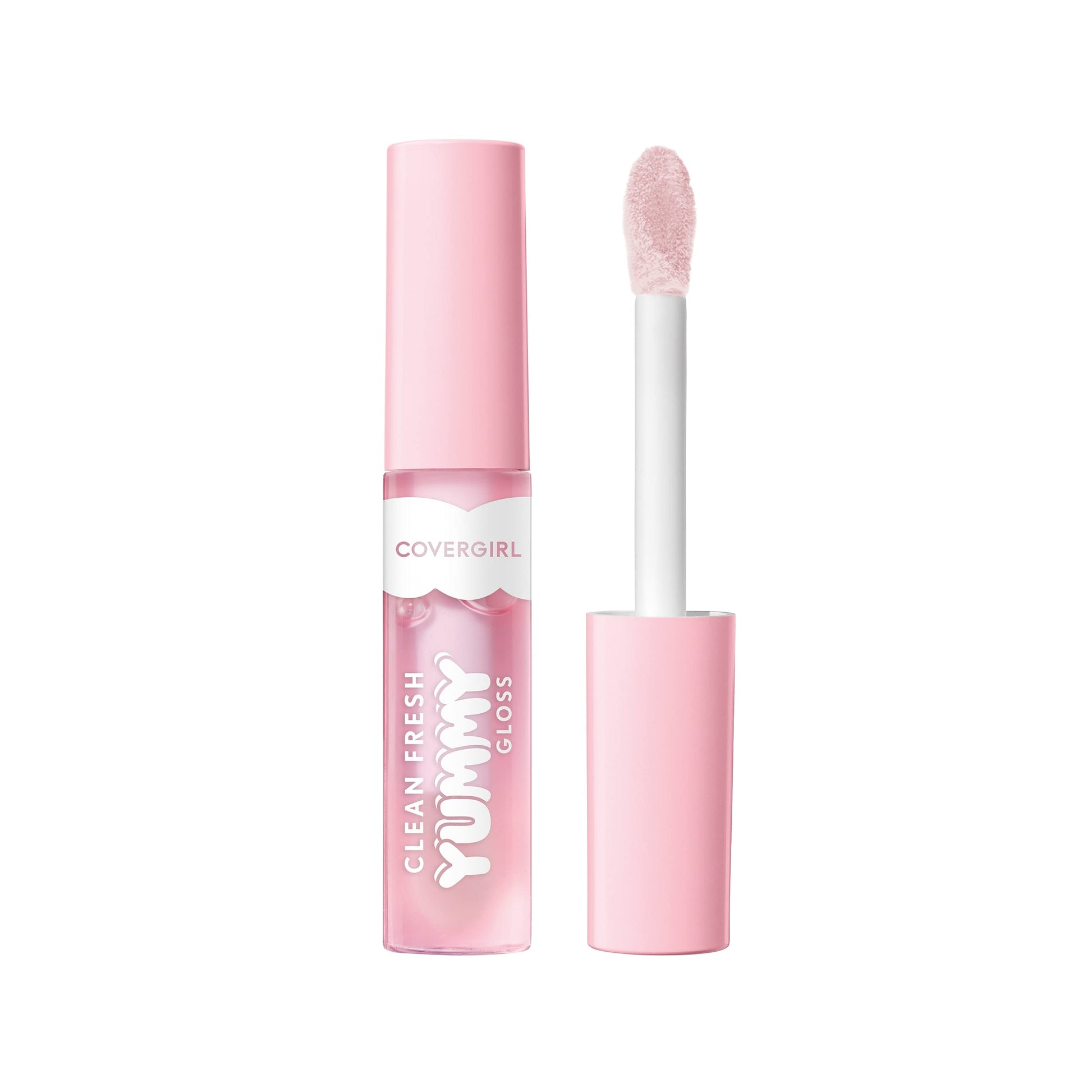 COVERGIRL Clean Fresh Yummy Lip Gloss, Sheer, Natural Scents, Vegan Formula - 100 Let&amp;#39;s Get Fizzical, 0.33 fl oz