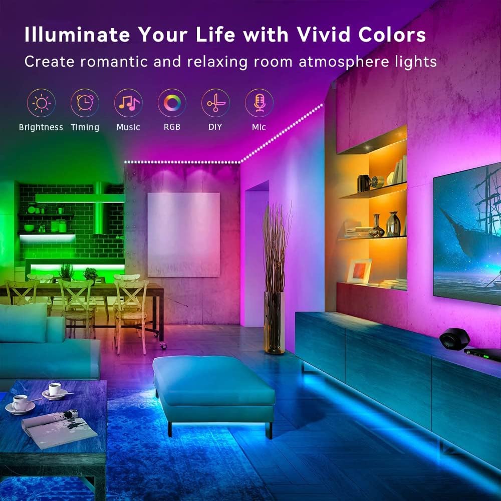 50_Feet/100FT/_130_Feet_Smart_LED/150/200_Feet_Feet_Strip_Lights_RGB_Sync_to_Music_with_40_Key_Remote_Controller_LED_Lights_for_Bedroom,Christmas_Lights_decration