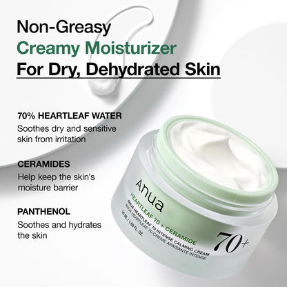 Anua_Heartleaf_70_Intense_Calming_Cream_with_Ceramide_&_Panthenol,_Face_Moisturizer_for_Dry_Skin,_Barrier_Repair,_Glass_Skin_Hydration,_Fragrance-free,_Paraben-free,_Korean_skin_care,_1.69_fl.oz