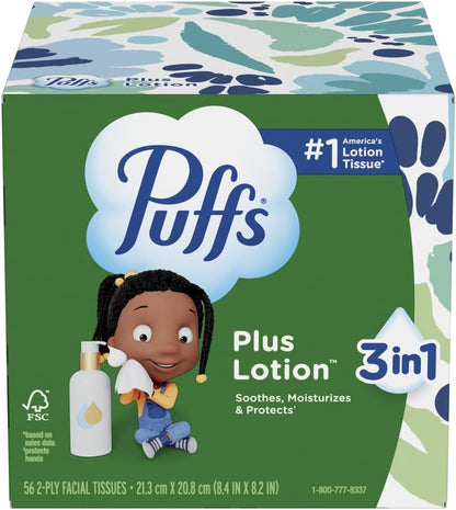 Puffs_Facial_Tissues_Plus_Lotion,_10_Cube_Boxes,_56_Facial_Tissues_per_Box,_Allergies_and_Colds_(Packaging_May_Vary)_(Packaging_May_Vary)