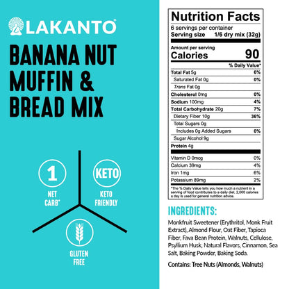 Lakanto_Sugar_Free_Banana_Nut_Muffin_and_Bread_Mix_-_Sweetened_with_Monk_Fruit_Sweetener,_2g_Net_Carbs,_Gluten_Free,_Naturally_Flavored,_Keto_Diet_Friendly,_Dairy_Free_(12_Muffins)