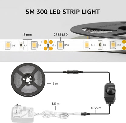 Lepro_LED_Strip_Light_White,_16.4Ft/32.8ft_Dimmable_Vanity_Lights,_3000K_Super_Bright_LED_Tape_Lights,_300_LEDs_SMD_2835,_Strong_3M_Adhesive,_Suitable_for_Home,_Kitchen,_Under_Cabinet,_Bedroom,_Warm_White
