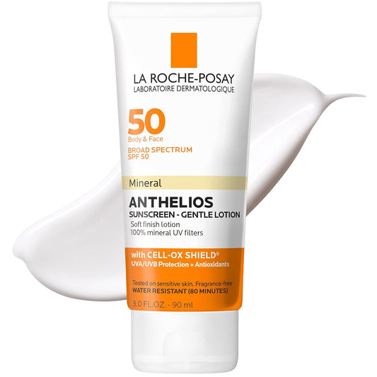 La_Roche-Posay_Anthelios_Mineral_Sunscreen_SPF_50_Gentle_Lotion,_Broad_Spectrum_SPF_+_Antioxidants,_Face_&_Body_Sunscreen,_Titanium_Dioxide_&_Zinc_Oxide,_Oxybenzone_Free,_Oil_Free