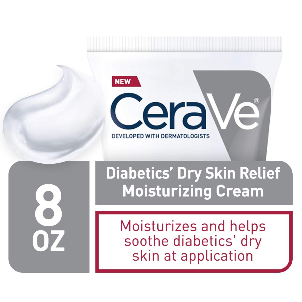 CeraVe_Moisturizing_Cream_for_Diabetics’_Dry_Skin,_Urea_Cream_with_Bilberry_for_Face_and_Body,_Fragrance_Free_&_Paraben_Free,_8_Ounce