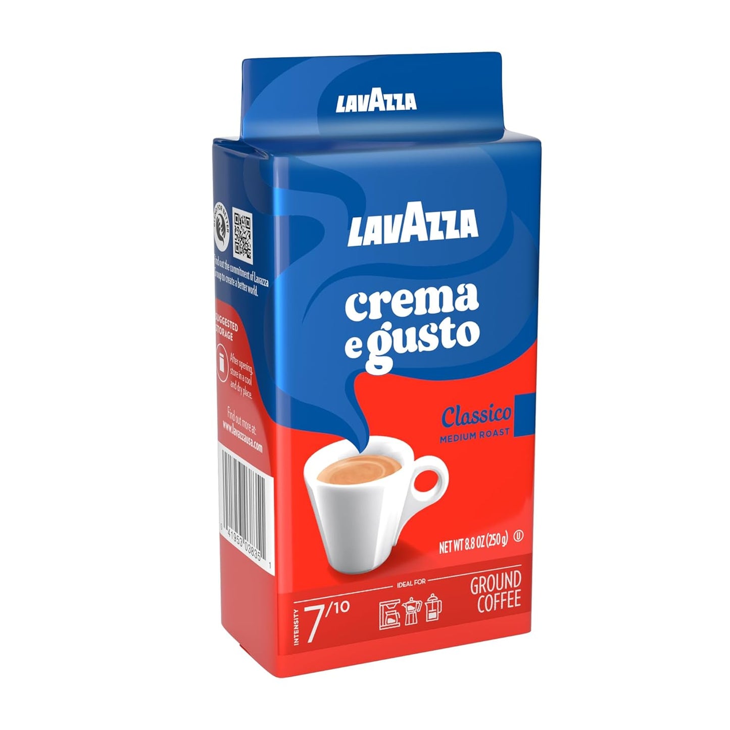 Lavazza_Crema_e_Gusto_Ground_Coffee,_Medium_Roast,_Arabica_and_Robusta_Blend,_8.8_oz_Brick_(Pack_of_4)