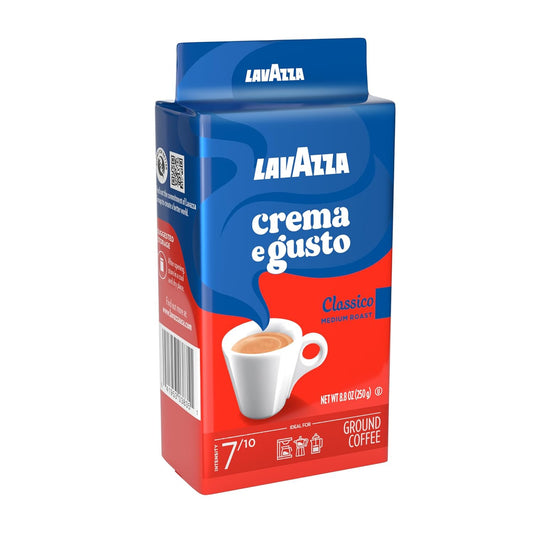 Lavazza_Crema_e_Gusto_Ground_Coffee,_Medium_Roast,_Arabica_and_Robusta_Blend,_8.8_oz_Brick_(Pack_of_4)