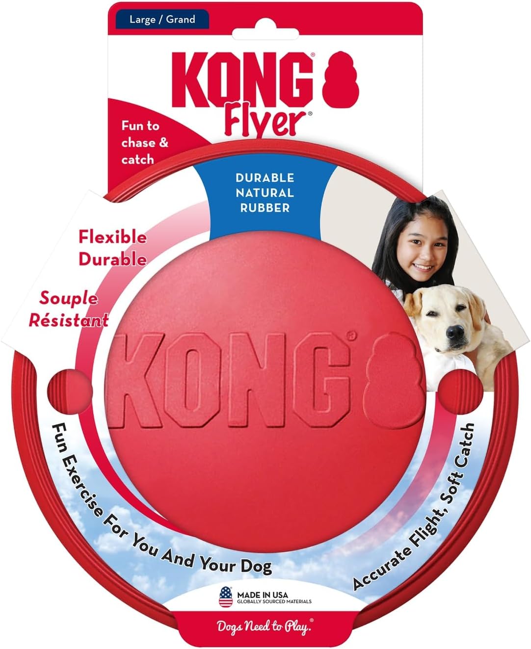 KONG_Flyer_-_Durable_Dog_Toy_for_Outdoor_Playtime_-_Natural_Rubber_Flying_Disc,_Dog_Toy_for_Fetch_-_Safer_Disc_for_Healthy_Activity_-_for_Medium/Large_Dogs