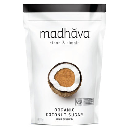 MADHAVA_Organic_Coconut_Sugar_3_Lb._Bag_(Pack_of_1),_Natural_Sweetener,_Sugar_Alternative,_Unrefined,_Sugar_for_Coffee,_Tea_&_Recipes,_Vegan,_Organic,_Non_GMO