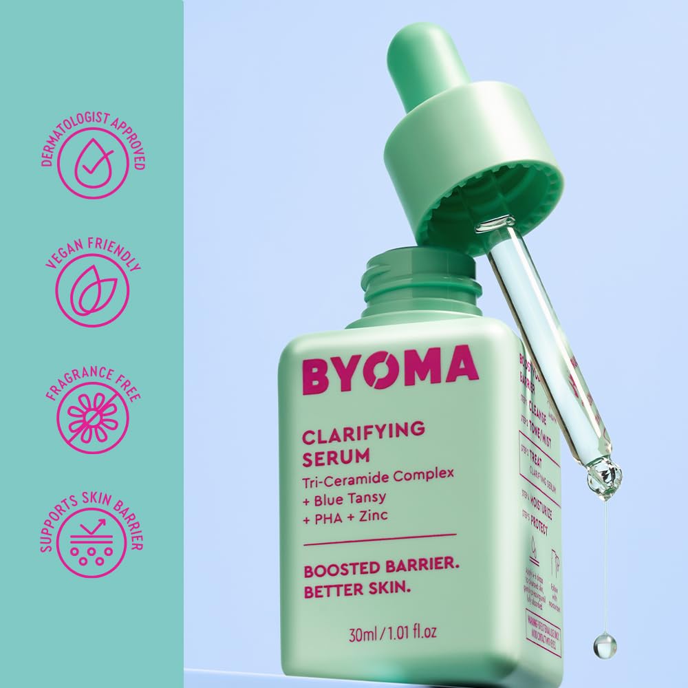 BYOMA_Clarifying_Serum_-_Barrier_Repair_Serum_-_Clarifying_Facial_Serum_for_Acne_Prone_Skin_-_Calming_Face_Serum_with_Ceramides,_Blue_Tansy,_PHA_&_Zinc_-_Balanced_&_Healthy_Skin_-_1.01_fl._oz