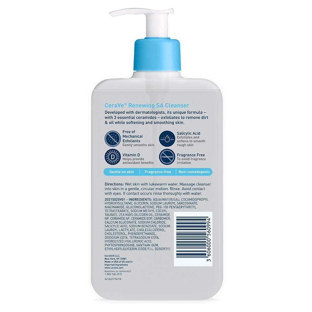 CeraVe_Renewing_Salicylic_Acid_Cleanser,_Formulated_With_Hyaluronic_Acid,_Niacinamide,_&_Ceramides,_Gentle_BHA_Exfoliating_Face_Wash_Smoothes_&_Softens_Skin,_Non_Comedogenic_&_Fragrance_Free,_16_Ounce