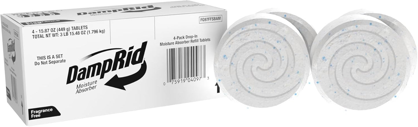 DampRid_Moisture_Absorber_Drop-In_Tablet_Refill_Pack,_Fragrance_Free,_15.8_oz.,_4_Pack,_Attract_and_Trap_Excess_Moisture_and_Eliminate_Musty_Odors_for_Cleaner,_Fresher_Air