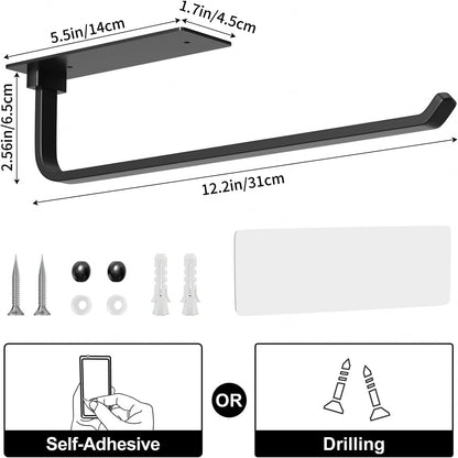 Paper_Towel_Holder_-_Self-Adhesive_or_Drilling,_Matte_Black_|_Under-Cabinet_or_Wall-Mounted_|_Kitchen_Roll_Dispenser_|_Upgraded_Aluminum_|_Lighter_Yet_Stronger_Than_Stainless_Steel