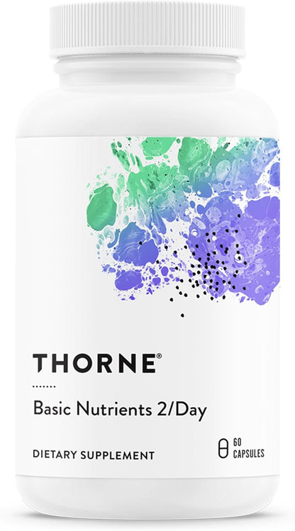 THORNE_-_Basic_Nutrients_2/Day_-_Comprehensive_Daily_Multi-Vitamin_with_Optimal_Bioavailability_-_Vitamin_&_Mineral_Formula_-_Third-Party_Certified_-_Gluten,_Dairy_&_Soy-Free_-_60_Capsules