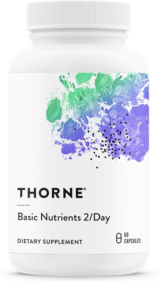 THORNE_-_Basic_Nutrients_2/Day_-_Comprehensive_Daily_Multi-Vitamin_with_Optimal_Bioavailability_-_Vitamin_&_Mineral_Formula_-_Third-Party_Certified_-_Gluten,_Dairy_&_Soy-Free_-_60_Capsules