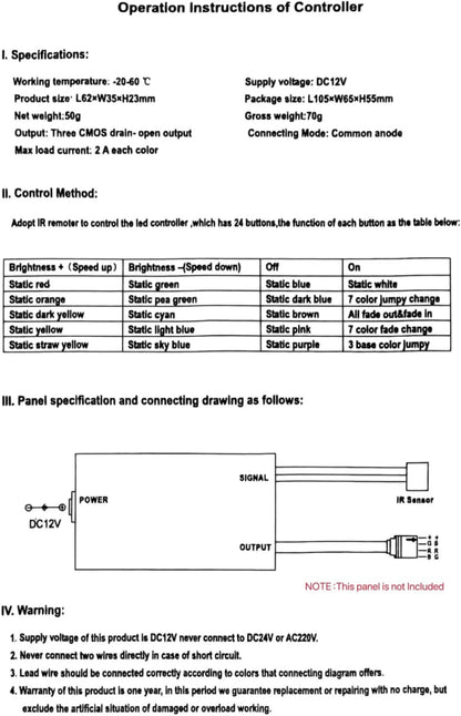 SUPERNIGHT_24_Keys_RGB_LED_Strip_Light_Wireless_Dimmer_Remote_Controller_Led_Light_Remote_Replacement_for_SMD_5050_3528_2835_Led_Strip_Lights