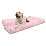 KSIIA Washable Dog Bed Deluxe Plush Dog Crate Beds Comfy Kennel Pad Anti-Slip Pet Sleeping Mat for Large, Jumbo, Medium, Small Dogs Breeds