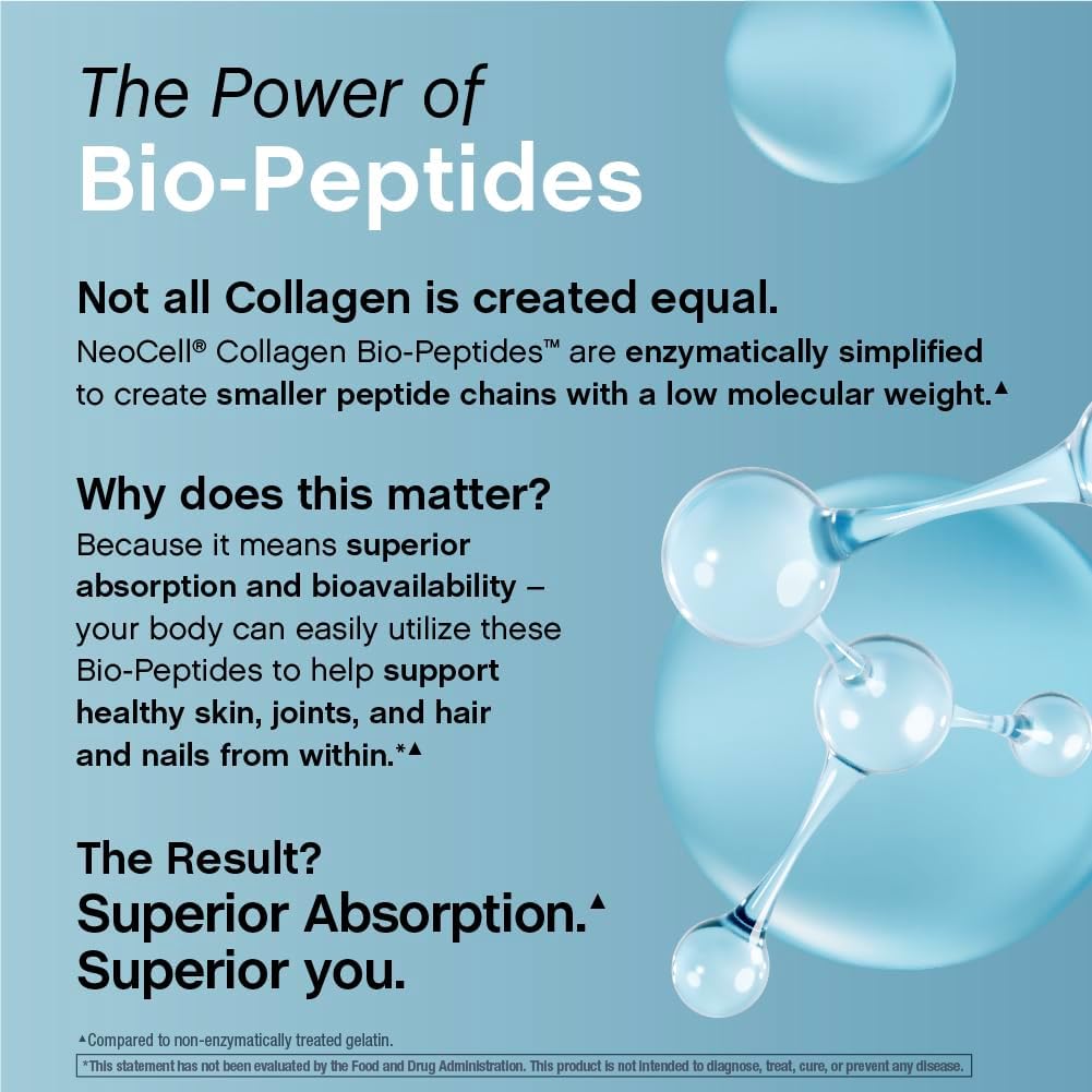 NeoCell_Collagen_Bio-Peptides_Powder_|_22oz_|_Super_Hair,_Skin,_and_Nails_|_Superior_Absorption_|_Grassfed_Protein_Supplement_|_Advanced_with_18_Essential_Amino_Acids