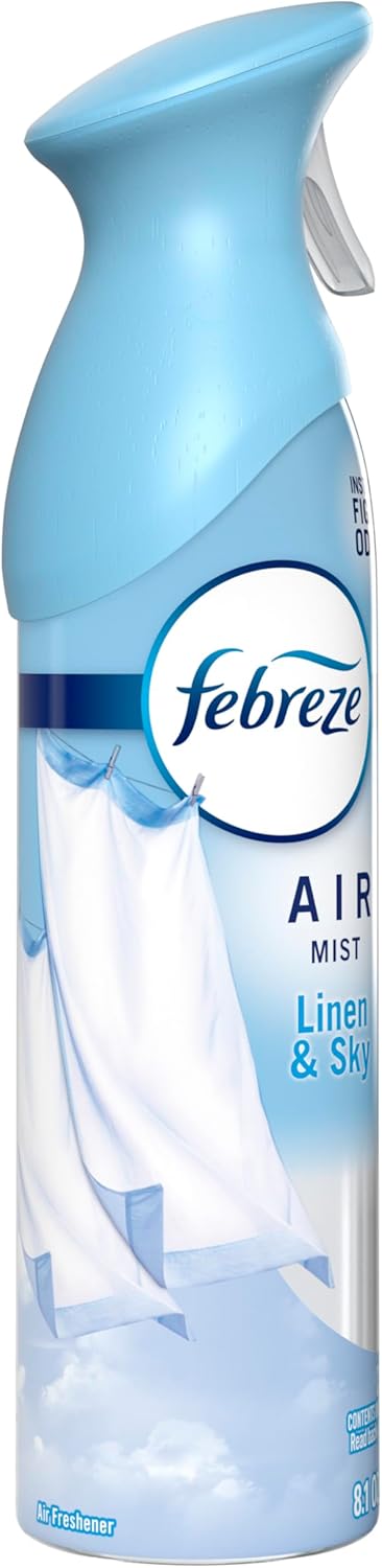 Febreze_Air_Mist,_Air_Freshener_Spray,_Odor_Fighting_Room_Spray,_Deodorizer_for_Home_Bathroom_Kitchen_Office_Apartment_Dorm_Room_Classroom,_Linen_&_Sky_Scent,_8.1oz_(Pack_of_6)
