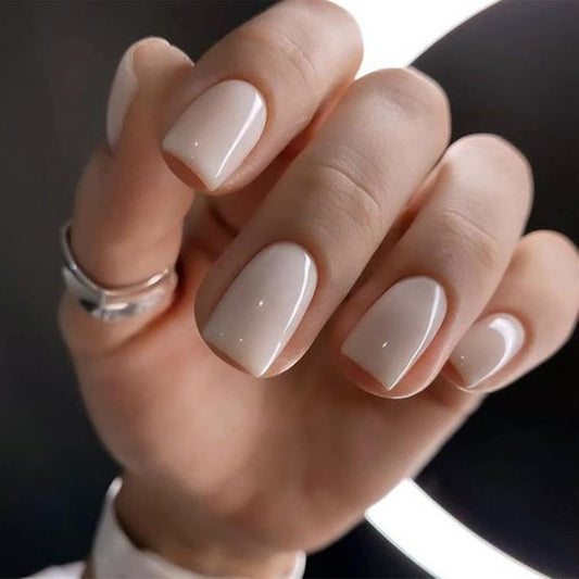 Modelones_White_Press_on_Nails,_Short_Square_Fake_Nails,_Reusable_Nail_Kit_with_Nail_Glue_Adhesive_Tabs_Mini_Nail_File,_Summer_Nails_Press_Ons_32Pcs_16_Sizes,_Women_Girl_Gift