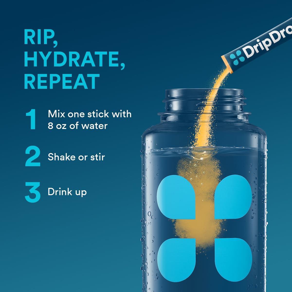 DripDrop_Hydration_Packets_-_Tropical_Variety_Pack_-_Single_Serve_Electrolytes_Powder_Drink_Mix_-_Mango,_Açai,_Passion_Fruit,_Piña_Colada_-_Non-GMO,_Gluten_Free,_Vegan_-_32_Sticks