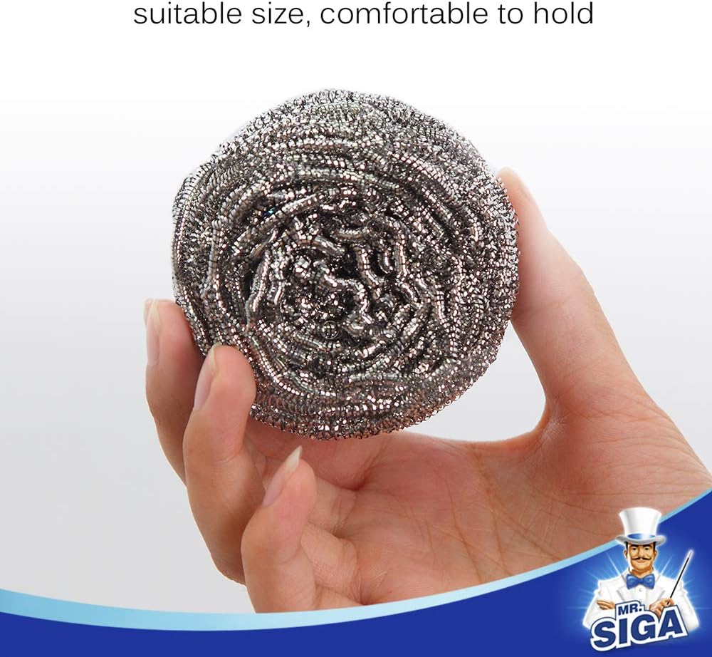 MR.SIGA_Stainless_Steel_Scourer,_Pack_of_6,_30g