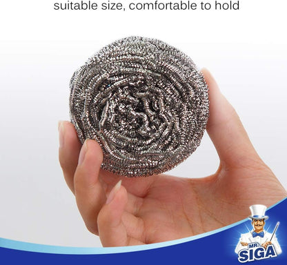 MR.SIGA_Stainless_Steel_Scourer,_Pack_of_6,_30g