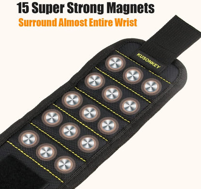 Valentines_Day_Gifts_for_Him,KUSONKEY_Magnetic_Wristband_Tool_Gift_for_Men_Who_have_Everything,Wrist_Magnetic_Screw_Holder_with_Strong_Magnets_for_Holding_Screws_Tool_for_Dad,Electrician