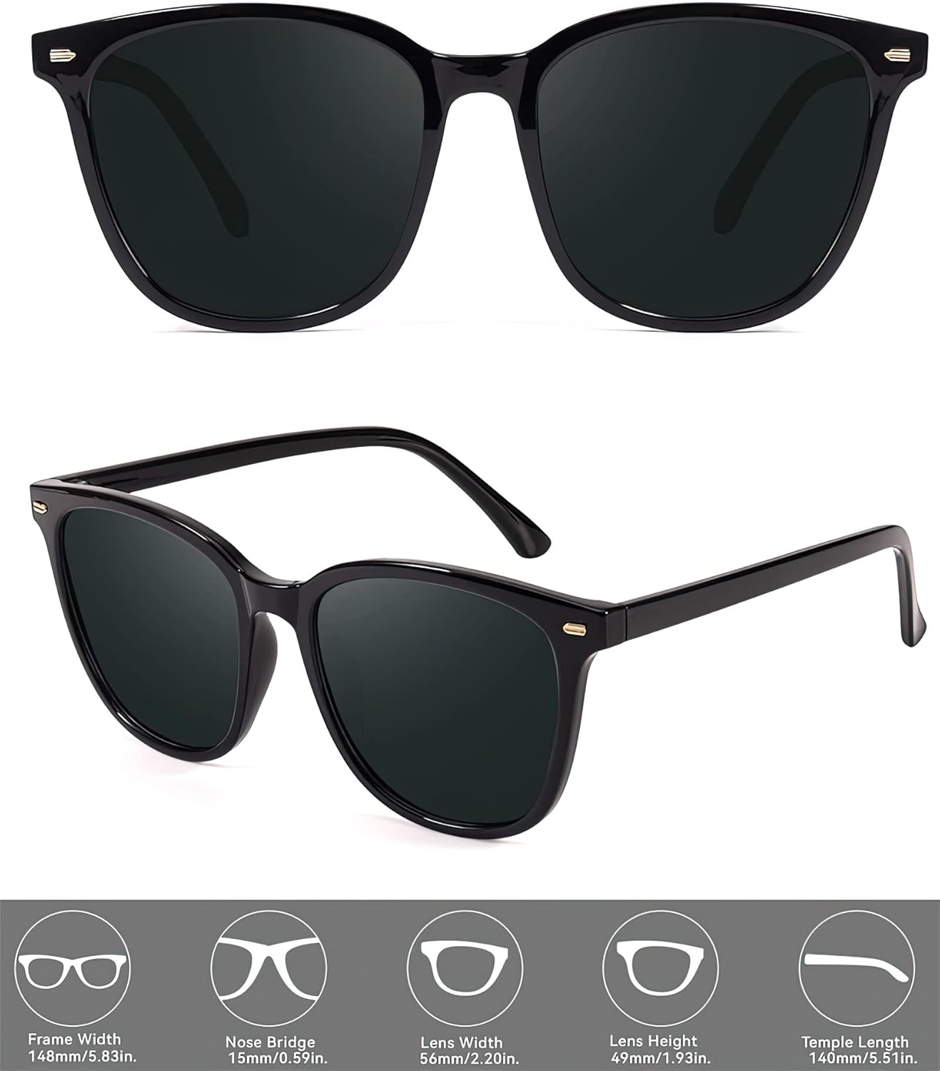 FIMILU_2_Packs_Sunglasses_for_Women_Polarized_UV400_Protection_Lens_Big_Frame_Fashion_Glasses_Trendy_Stylish_Shade