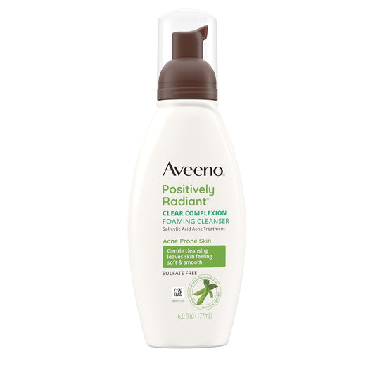 Aveeno_Clear_Complexion_Foaming_Oil-Free_Facial_Cleanser_with_Soy_Extract_&_0.5%_Salicylic_Acid,_Acne_Treatment_Face_Wash_for_Acne-Prone_Skin,_Sulfate-Free_&_Hypoallergenic,_6_fl._oz