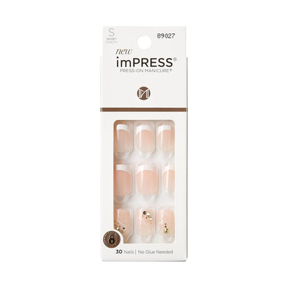 KISS_imPRESS_No_Glue_Mani_Press_On_Nails,_Design,_'My_Worth',_White,_Short_Size,_Squoval_Shape,_Includes_30_Nails,_Prep_Pad,_Instructions_Sheet,_1_Manicure_Stick,_1_Mini_File