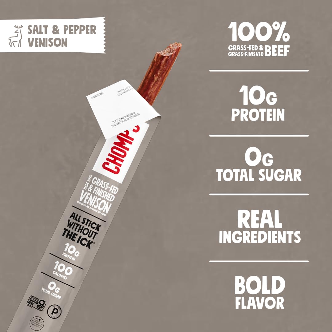 Chomps_Grass-Fed_&_Finished_Salt_&_Pepper_Venison_Jerky_Meat_Snack_Sticks_10-Pack_-_Keto,_Paleo,_Low_Carb,_Whole30_Approved,_10g_Lean_Meat_Protein,_Gluten_Free,_Zero_Sugar_Food