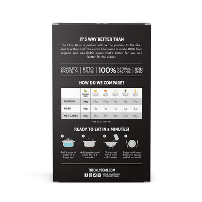 The_Only_Bean_-_Organic_Black_Bean_Fettuccine_Pasta_-_High_Protein,_Keto_Friendly,_Gluten-Free,_Vegan,_Non-GMO,_Kosher,_Low_Carb,_Plant-Based_Bean_Noodles_-_8_oz_(1_Pack)