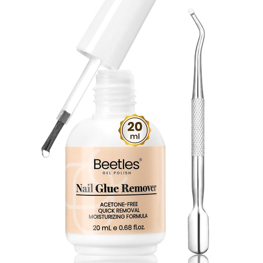 Beetles_Nail_Glue_Remover_with_Cuticle_Tool,_1_Pcs_20ml_Press_on_Nail_Remover_Non-Acetone_Adhesive_for_False_Nail_Tips_Gentle_Formula_Not_for_U_v_Nail_Glue_Gel