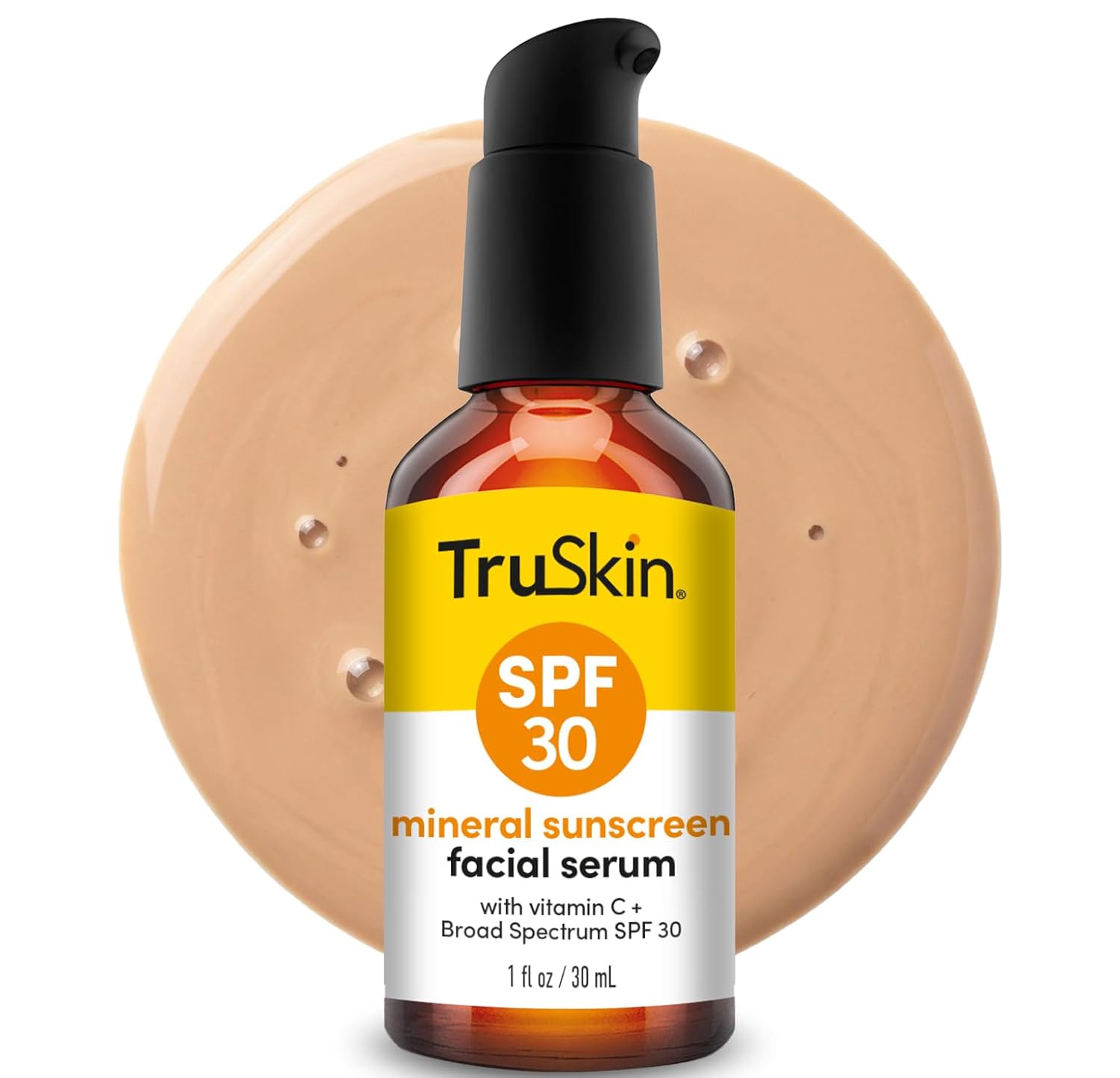 TruSkin_Sunscreen_Serum_for_Face_-_SPF_30_Universal_Tinted_Mineral_Sunscreen_Face_Serum_with_Zinc_Oxide_-_Sheer,_Lightweight_Finish_with_Vitamin_C,_Hyaluronic_Acid,_Ceramides_&_Niacinamide,_1_fl_oz