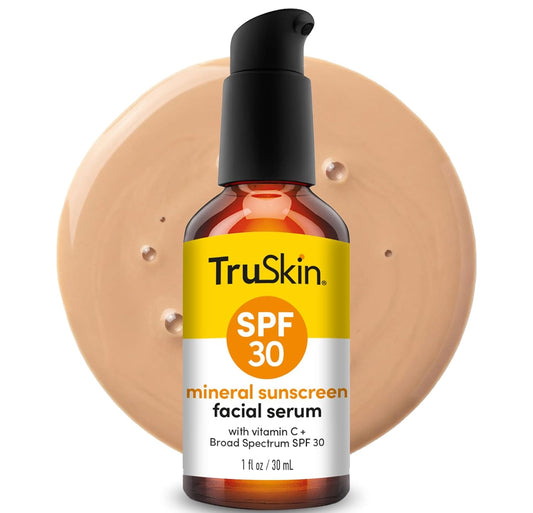 TruSkin_Sunscreen_Serum_for_Face_-_SPF_30_Universal_Tinted_Mineral_Sunscreen_Face_Serum_with_Zinc_Oxide_-_Sheer,_Lightweight_Finish_with_Vitamin_C,_Hyaluronic_Acid,_Ceramides_&_Niacinamide,_1_fl_oz