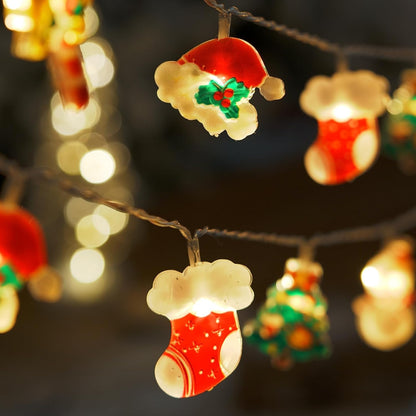 LOLStar_Christmas_Fairy_String_Lights,_20_LED_Xmas_Warm_White_Lights_Hanging_Decors_with_Santa_Claus_Wreath_Tree_Snowman_Candy_Cane_Hat_Stockings_Battery_Operated_Indoor_Window_Lights_for_Party_Home