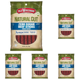 Old Wisconsin Natural Cut Beef Sausage Snack Sticks, Zero Sugar, Naturally Smoked, Ready to Eat, High Protein, Low Carb, Keto, Gluten Free, No Artificial Preservatives or Nitrates, 5 Ounce
